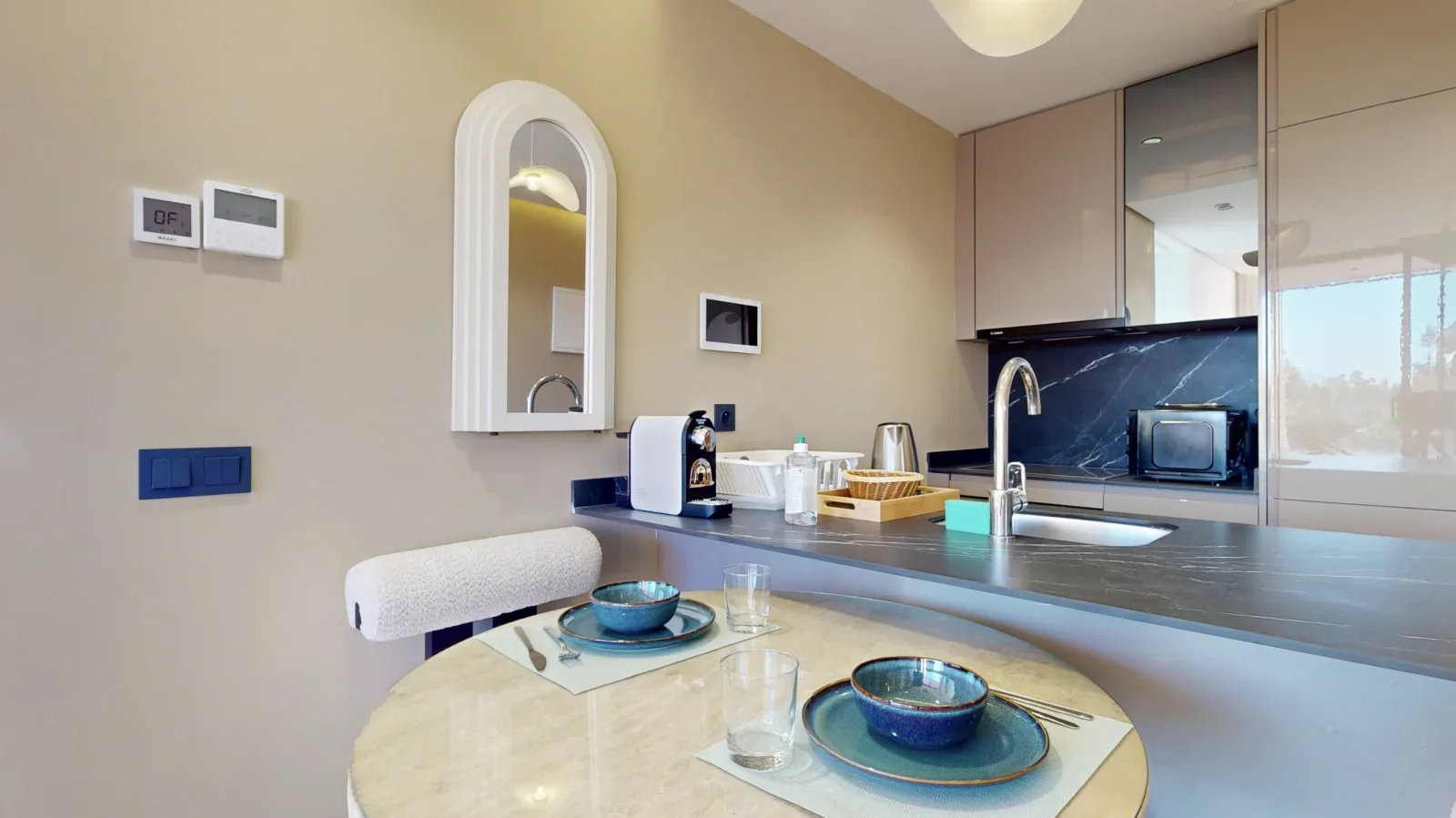 Appartement témoin de la Résidence Honest 3 à Guéliz Marrakech - salon
