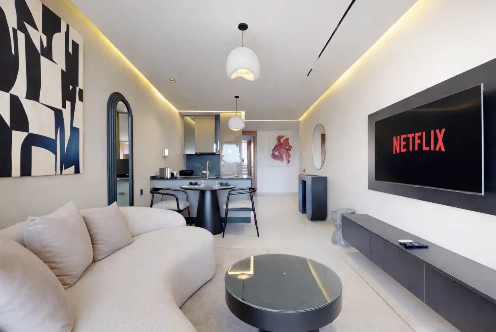Appartement témoin de la Résidence Honest 3 à Guéliz Marrakech - espace nuit