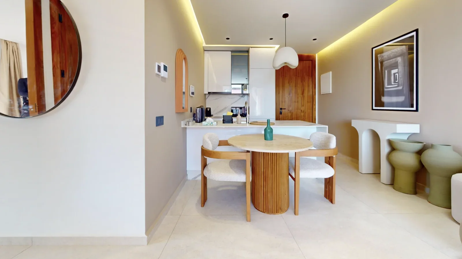 Appartement témoin de la Résidence Honest 4 à Guéliz Marrakech - salon